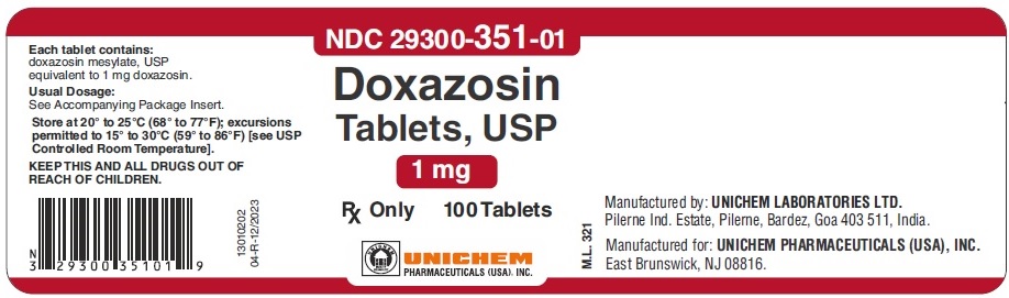 Doxazosin Tablets USP, 1 mg