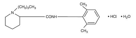 Bupivacaine Hydrochloride structure