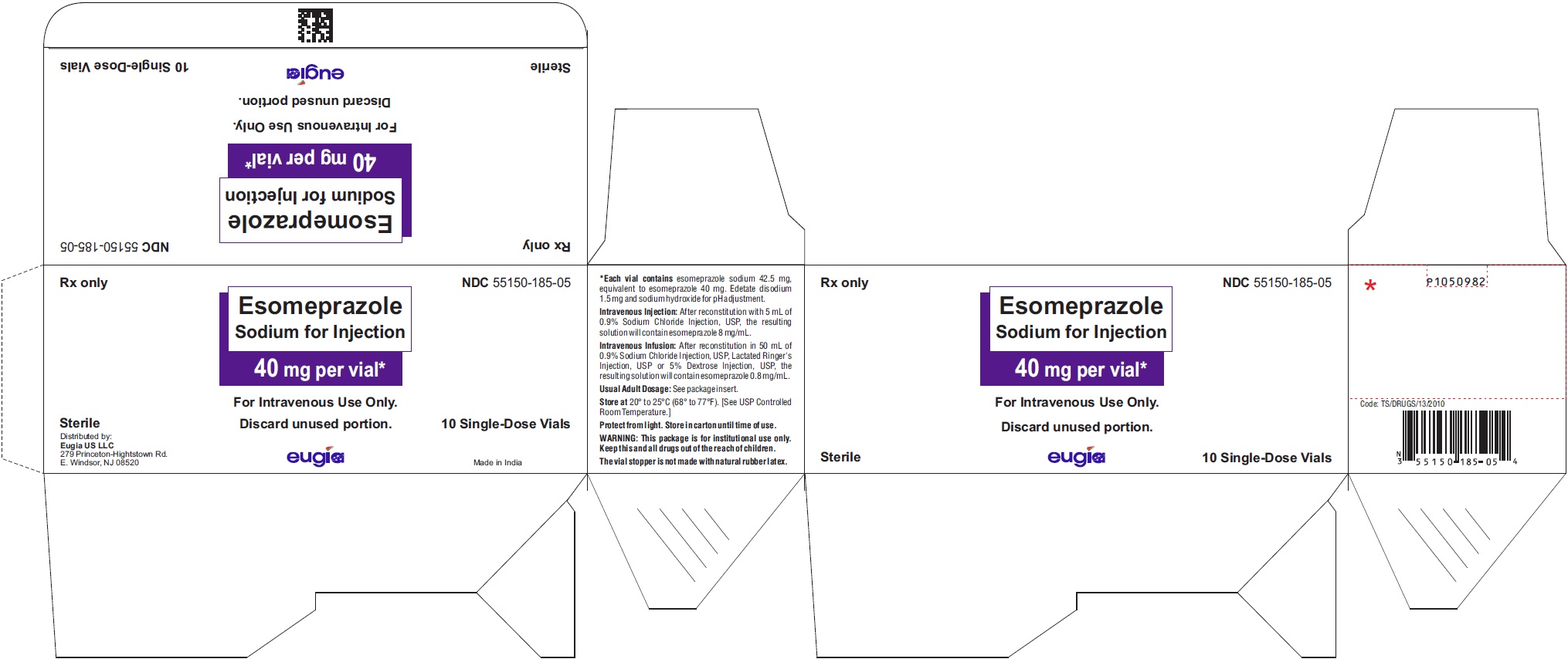 PACKAGE LABEL-PRINCIPAL DISPLAY PANEL - 40 mg per vial - Container-Carton (10 Vials)