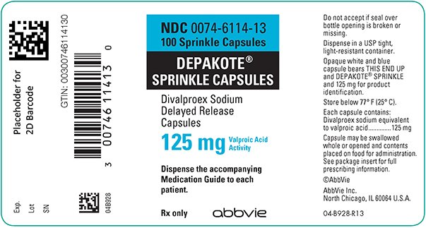 depakote sprinkles 125mg 100 ct bottle