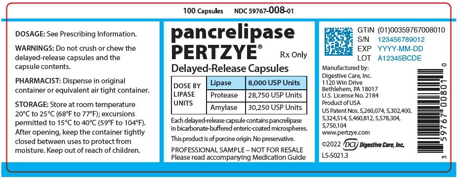 PRINCIPAL DISPLAY PANEL - 100 Capsule Bottle Label - 59767-008-01
