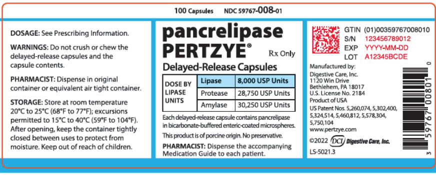 PRINCIPAL DISPLAY PANEL - 100 Capsule Bottle Label - 59767-008-01