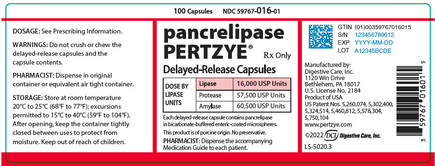 PRINCIPAL DISPLAY PANEL - 100 Capsule Bottle Label - 59767-016-01