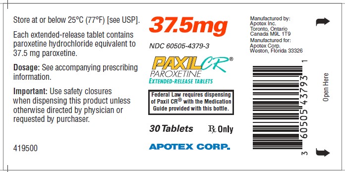 PaxilCR37.5mg30counttabletlabel