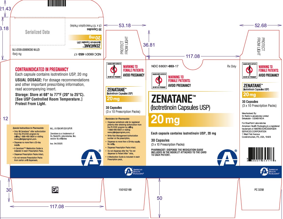 Carton-Isotretinoin Capsules USP 20mg