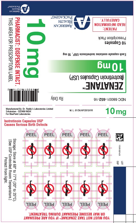 Blister Card- Isotretinoin capsules USP 10mg 