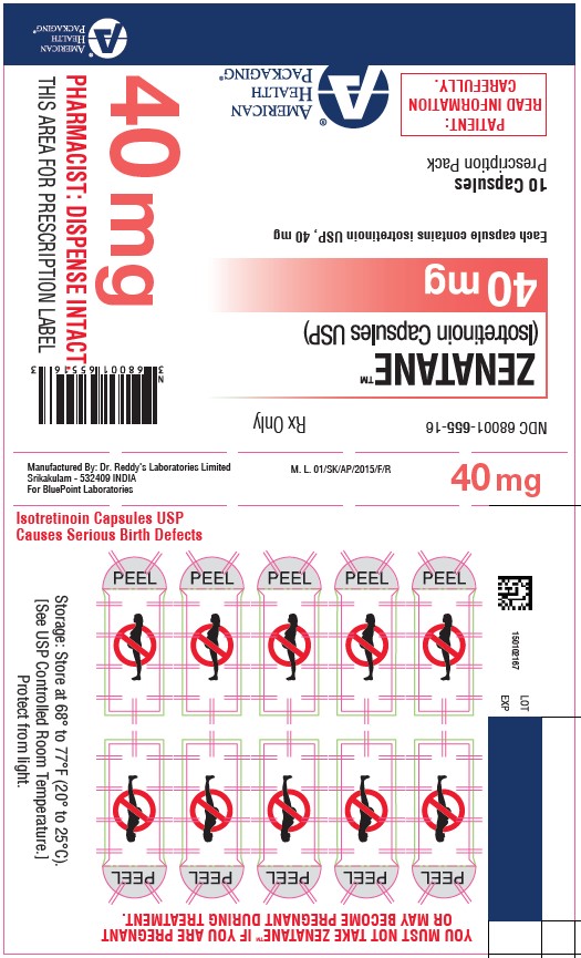 Blister Card- Isotretinoin Capsules USP 40mg 