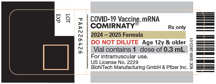 PRINCIPAL DISPLAY PANEL - 0.3 mL Single Dose Vial Label 2024-2025 Formula