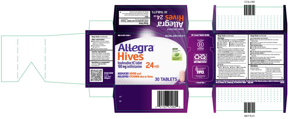 Allegra
Hives
fexofenadine HCI tablet
180 mg/antihistamine
24 HR
30 TABLETS
