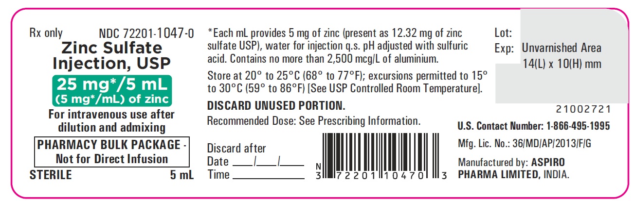 zincsulfateinjection25mgcontainerlabel