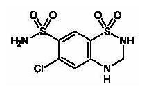 The structural formula for MICROZIDE® (hydrochlorothiazide, USP) Capsules 12.5 mg is the 3,4-dihydro derivative of chlorothiazide. Its chemical name is 6-chloro-3,4-dihydro-2H-1,2,4-benzothiadiazine-7-sulfonamide 1,1-dioxide. Its empirical formula is C7H8ClN3O4S2; its molecular weight is 297.74.