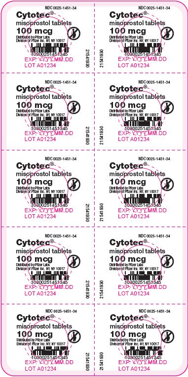 PRINCIPAL DISPLAY PANEL - 100 mcg Tablet Blister Pack