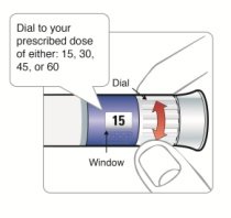 Figure K - 60mcg turn dial to select dose