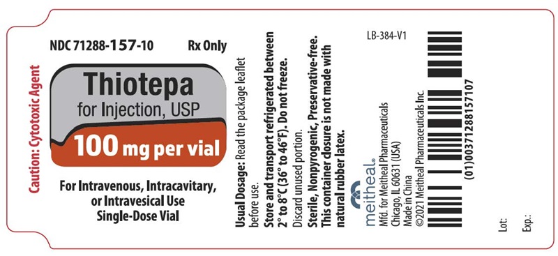 PRINCIPAL DISPLAY PANEL – Thiotepa for Injection, USP 100 mg Vial Label