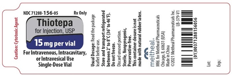 PRINCIPAL DISPLAY PANEL – Thiotepa for Injection, USP 15 mg Vial Label