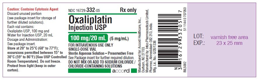 oxaliplatin Injection, USP 100 mg/20 mL (5 mg/mL)-single-dose vial-Label