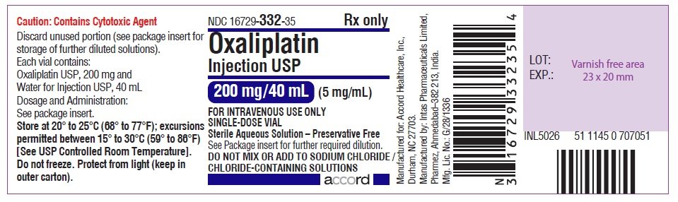 oxaliplatin Injection, USP 200 mg/40 mL (5 mg/mL)-single-dose vial-Label