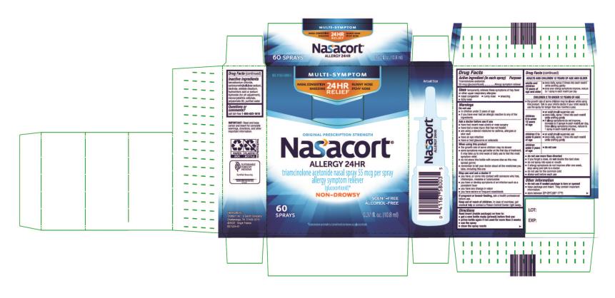 Principal Display Panel

NDC 41167-5800-3
Multi-Symptom
Nasal Allergy Spray
Nasacort 
Allergy 24HR
triamcinolone acetonide nasal spray 55 mcg per spray
allergy symptom reliever
(glucocorticoid)*
0.37 fl. oz. (10.8 ml) 60 Sprays

*Triamcinolone acetonide 
is a steroid medicine
known as a glucocorticoid.

