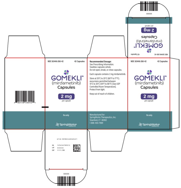 PRINCIPAL DISPLAY PANEL
NDC 82448-260-42
GOMEKLITM 
(mirdametinib) 
Capsules
2 mg
per Capsules
42 Capsules

