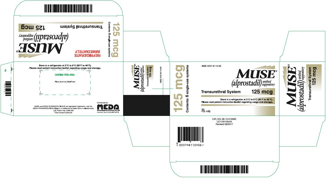 Muse Urethral Suppository 125 mcg Carton Label