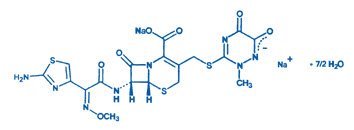 Chemical formulation for ceftriaxone sodium