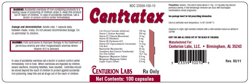 PRINCIPAL DISPLAY PANEL - 100 Capsule Bottle Label