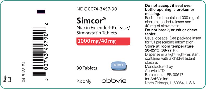 simcor 1000mg/40mg 90ct bottle