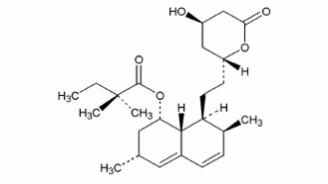 Chemical structure for simvastatin.