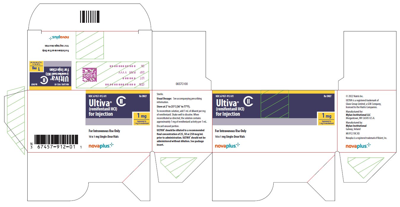 Ultiva for Injection 1 mg Carton Label
