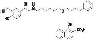 Salmeterol xinafoate chemical structure