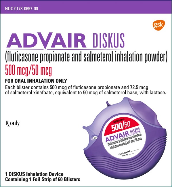 Advair Diskus 500mcg-50mcg carton