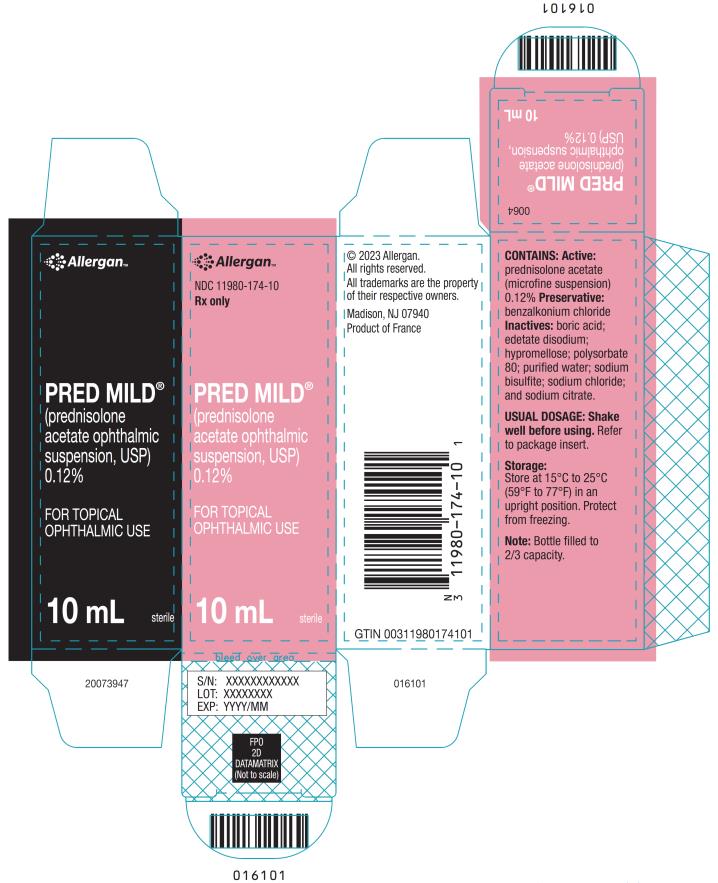 NDC 11980-174-10
Rx Only
PRED MILD®
(prednisolone 
acetate ophthalmic 
suspension, USP) 
0.12%
sterile
10 mL
