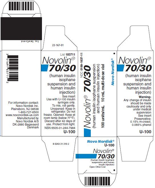 Image of Novolin 70/30 vial carton - ReliOn