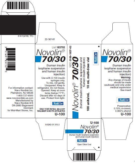 Image of Novolin 70/30 vial carton