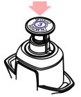 After needle is in thigh: Push the plunger all the way down until it clicks and hold for 2 seconds.