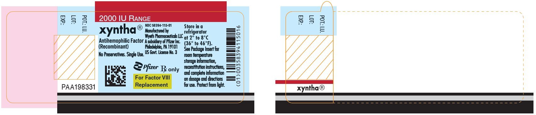 PRINCIPAL DISPLAY PANEL - 2000 IU Vial Label