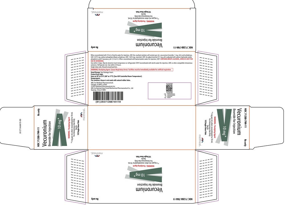 PRINCIPAL DISPLAY PANEL - Vecuronium Bromide for Injection, 10 mg Vial Carton