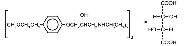 Structure Metoprolol Tartrate