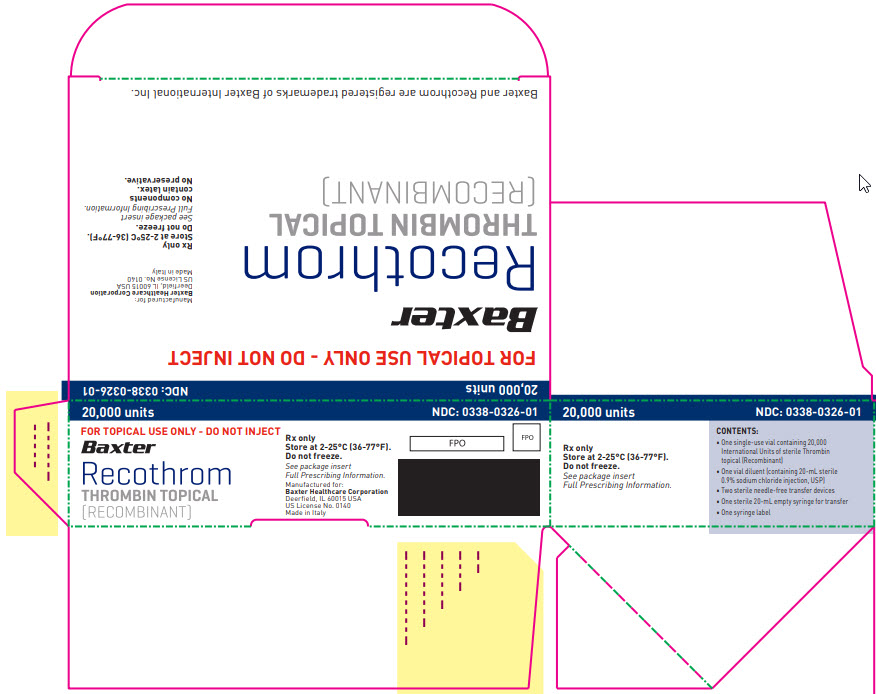 Recothrom Representative Carton Label 0338-0326-01 1 of 3