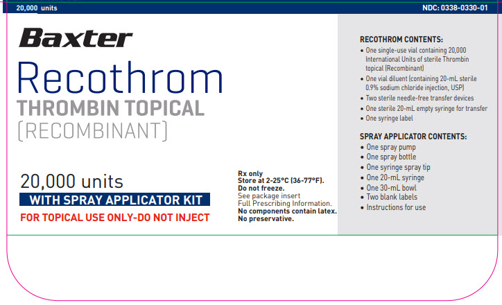 Recothrom Representative Carton Label 0338-0330-01 2 of 2