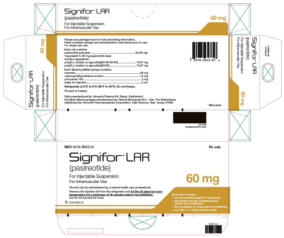 Signifor LAR Injection - FDA prescribing information, side Signifor LAR Injection - FDA prescribing information, side