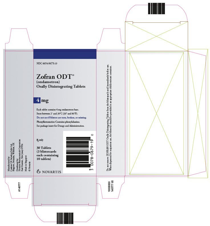 Zofran ODT 4mg 30 count carton