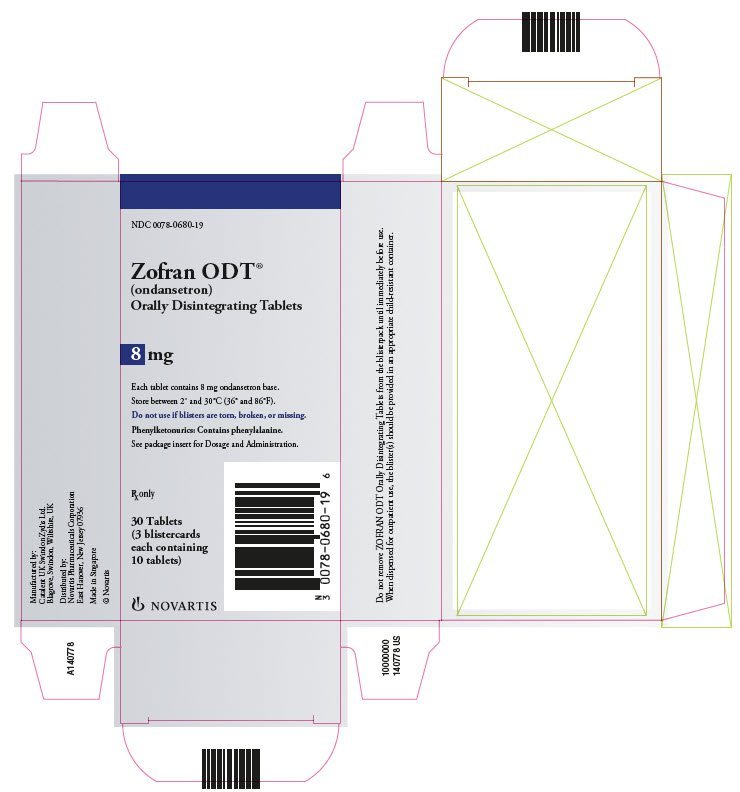 Zofran ODT 8mg 30 count carton