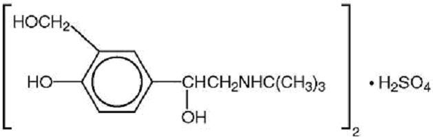 Albuterol Sulphate Chemical Structure