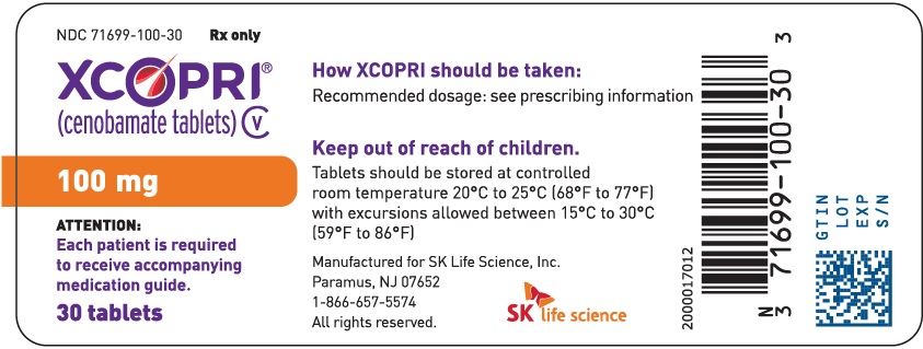 100 mg 30-count Bottle Label