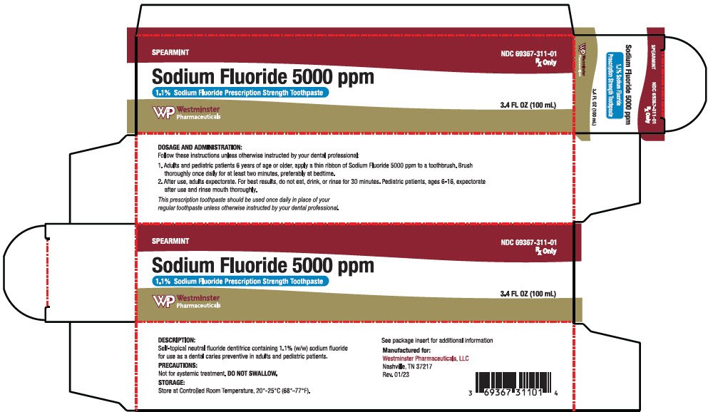 PRINCIPAL DISPLAY PANEL - 100 mL Tube Carton - SPEARMINT