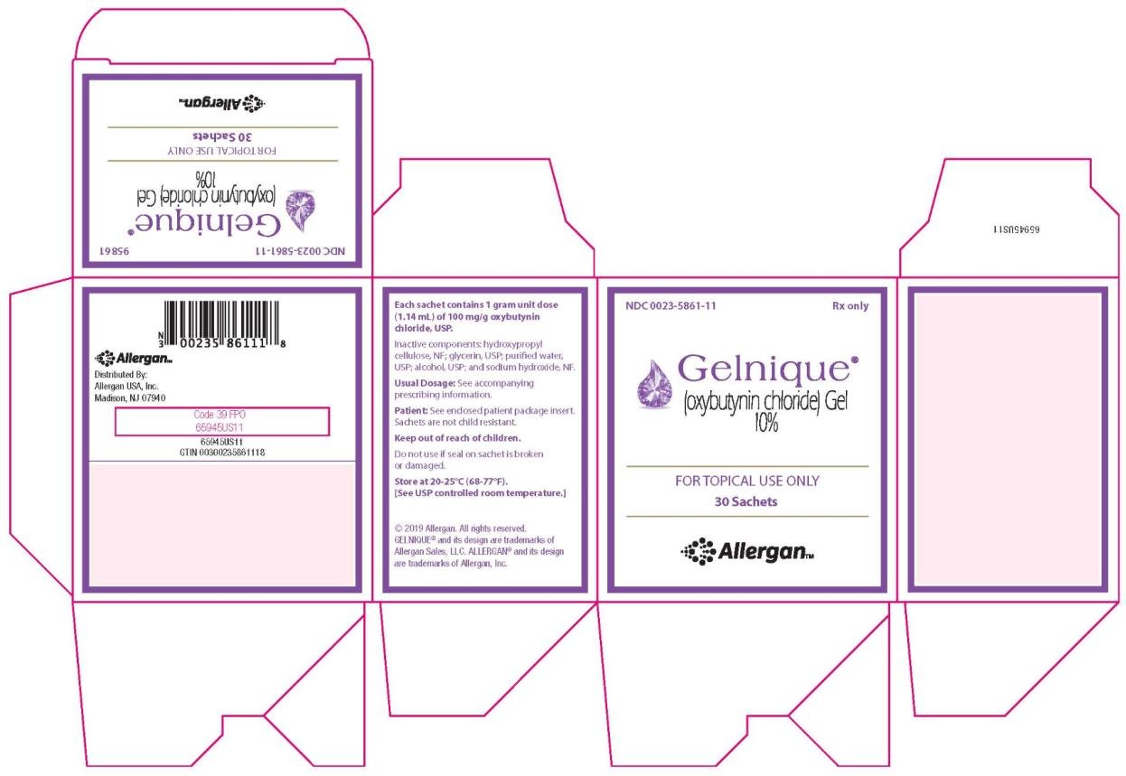 PRINCIPAL DISPLAY PANEL
NDC 0023-5861-11		Rx only
Gelnique® 
(oxybutynin chloride) Gel 
10%
FOR TOPICAL USE ONLY
30 Sachets
Allergan™
