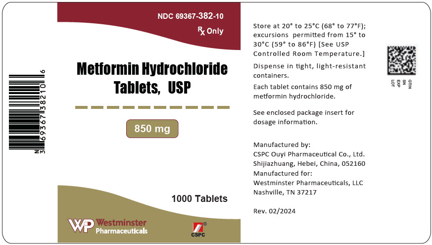 PRINCIPAL DISPLAY PANEL - 850 mg Tablet Bottle Label