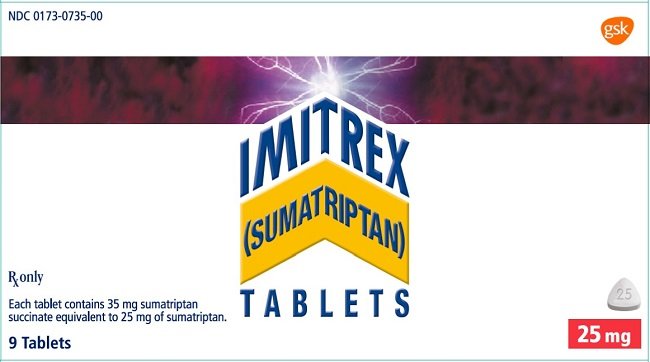 Imitrex Tablet 25 mg 9 count carton