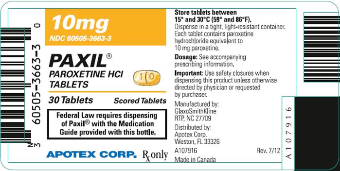Paxil - FDA prescribing information, side effects and uses